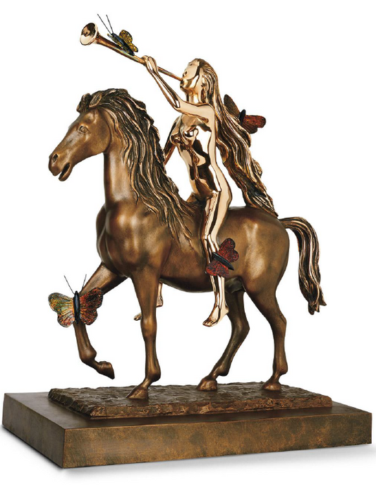 Lady Godiva With Butterflies Bronze Sculpture by Salvador Dali