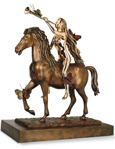 Lady Godiva With Butterflies Bronze Sculpture by Salvador Dali