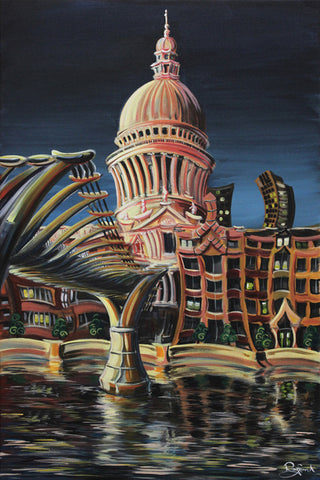 St. Pauls Millenium by Rayford-Limited Edition Print-The Acorn Gallery-Rayford-artist-The Acorn Gallery