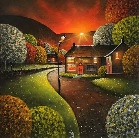 Early Evening Stroll Into The Sun ORIGINAL by Tony Gittins *SOLD*