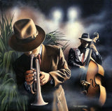 Playing The Blues Original by Tim Shorten *SOLD*