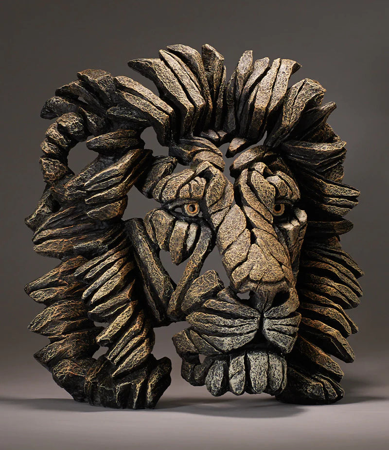 EDGE Sculpture Lion Bust Savannah
