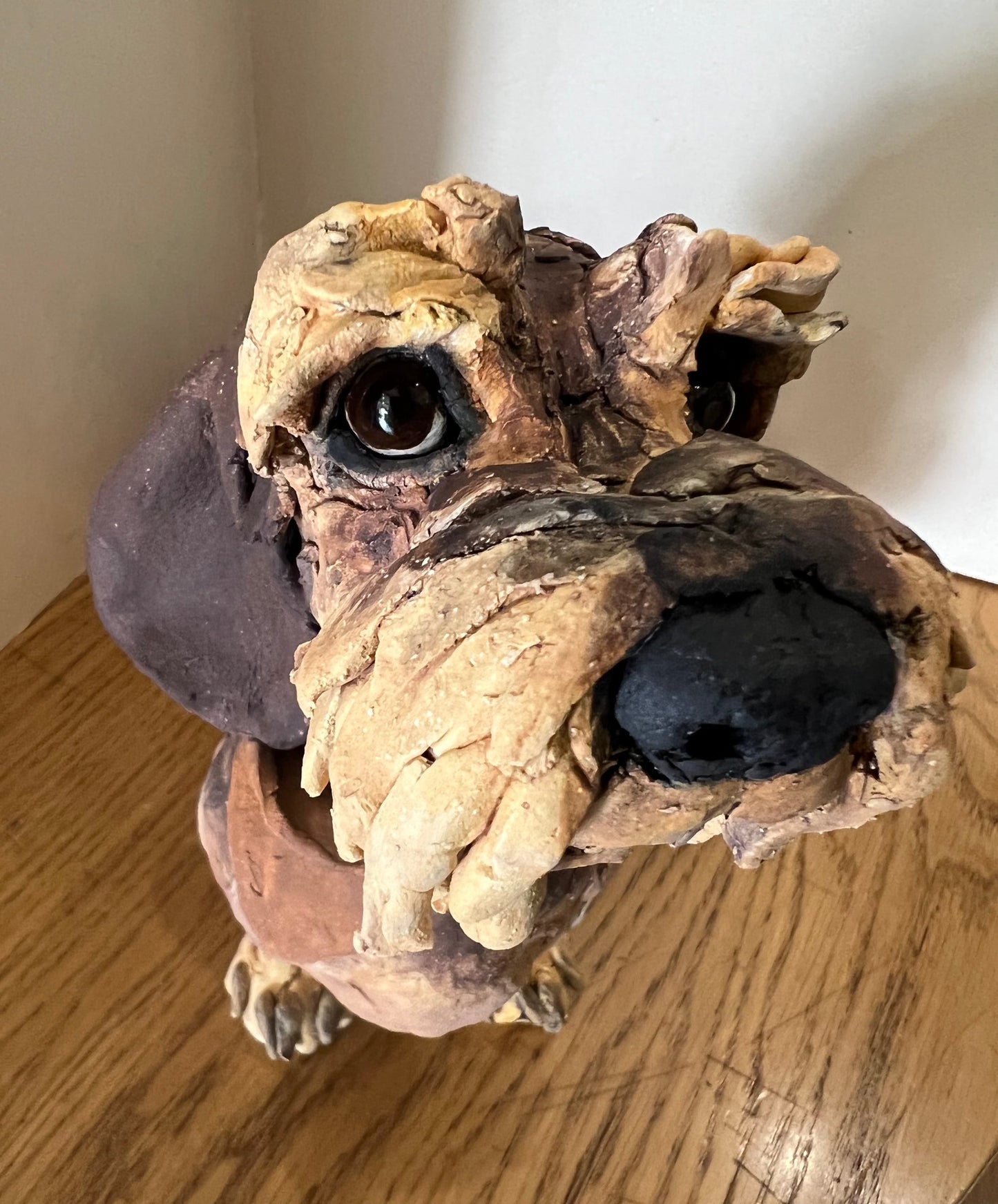 Louise Brown Dachshund Brown Necker Original Sculpture - The Acorn Gallery, Pocklington