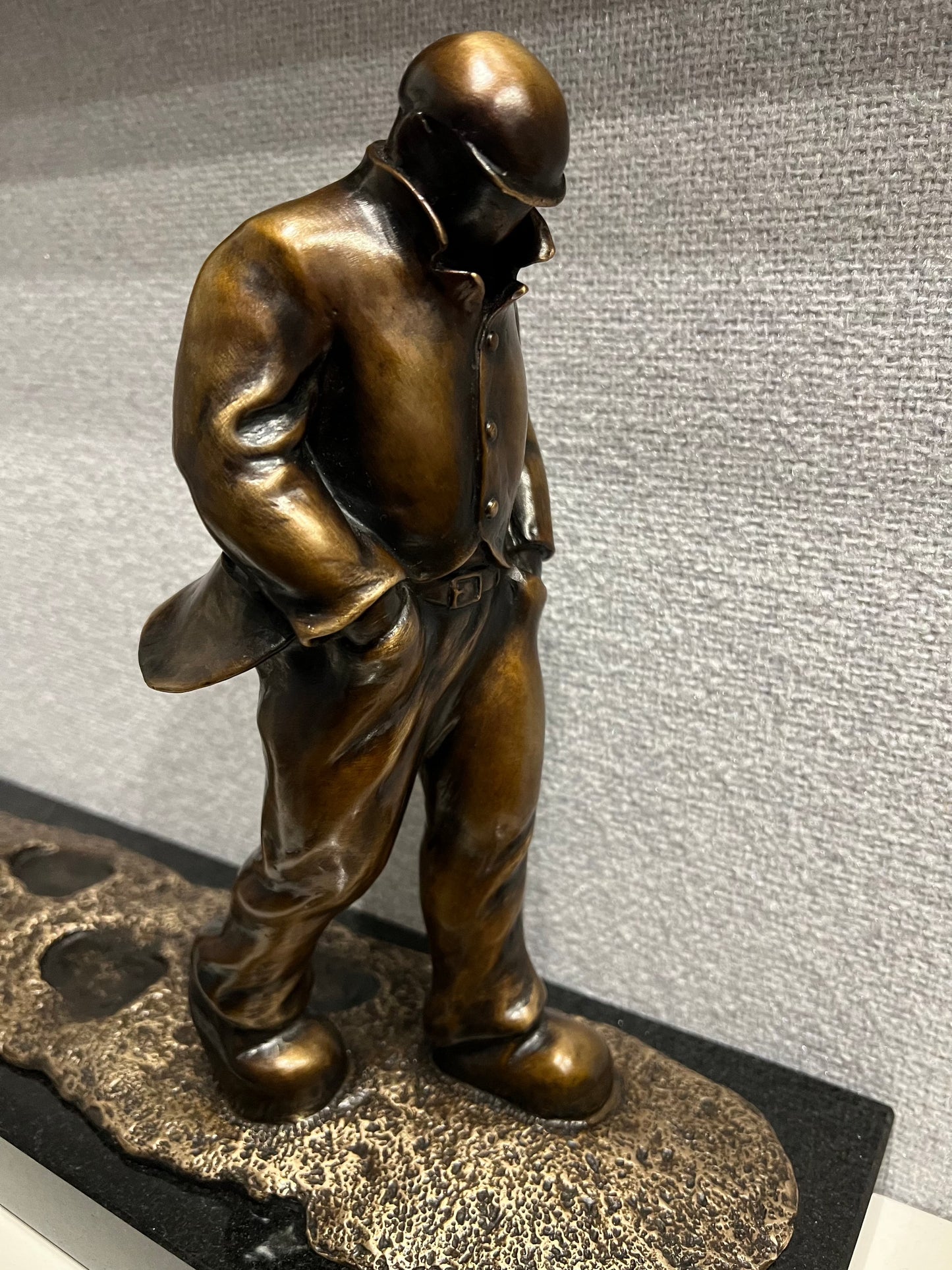 Mackenzie Thorpe Following In His Footsteps Bronze Sculpture - The Acorn Gallery, Pocklington