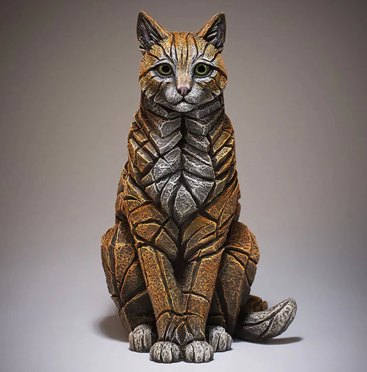 Cat Sitting - Ginger by Edge Sculpture