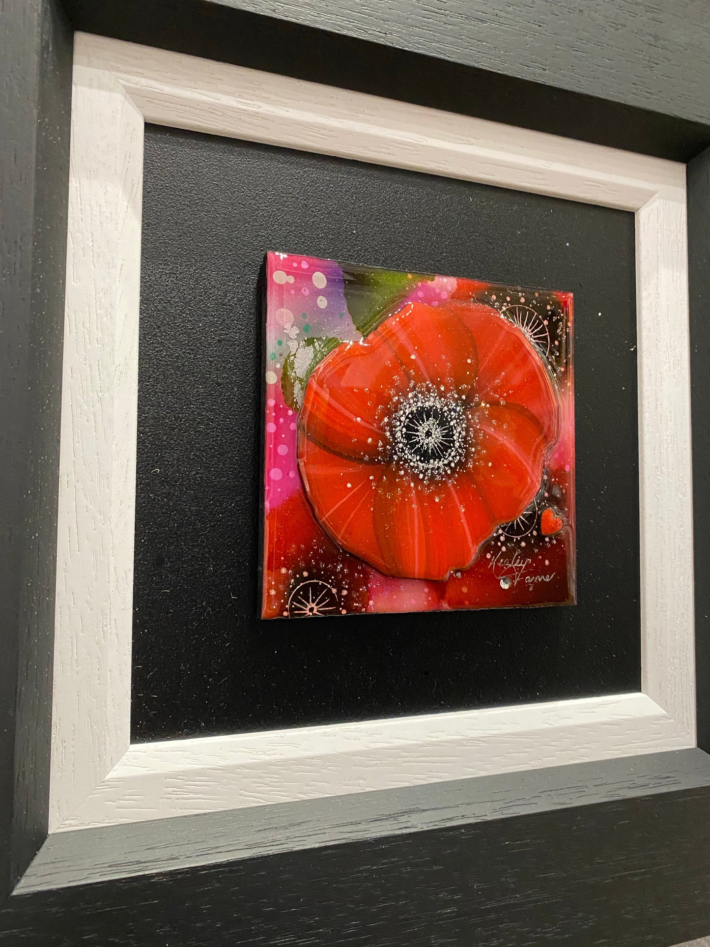 Kealey Farmer Poppy Remembrance II Original available to purchase from The Acorn Gallery in Pocklington. Delivery available.