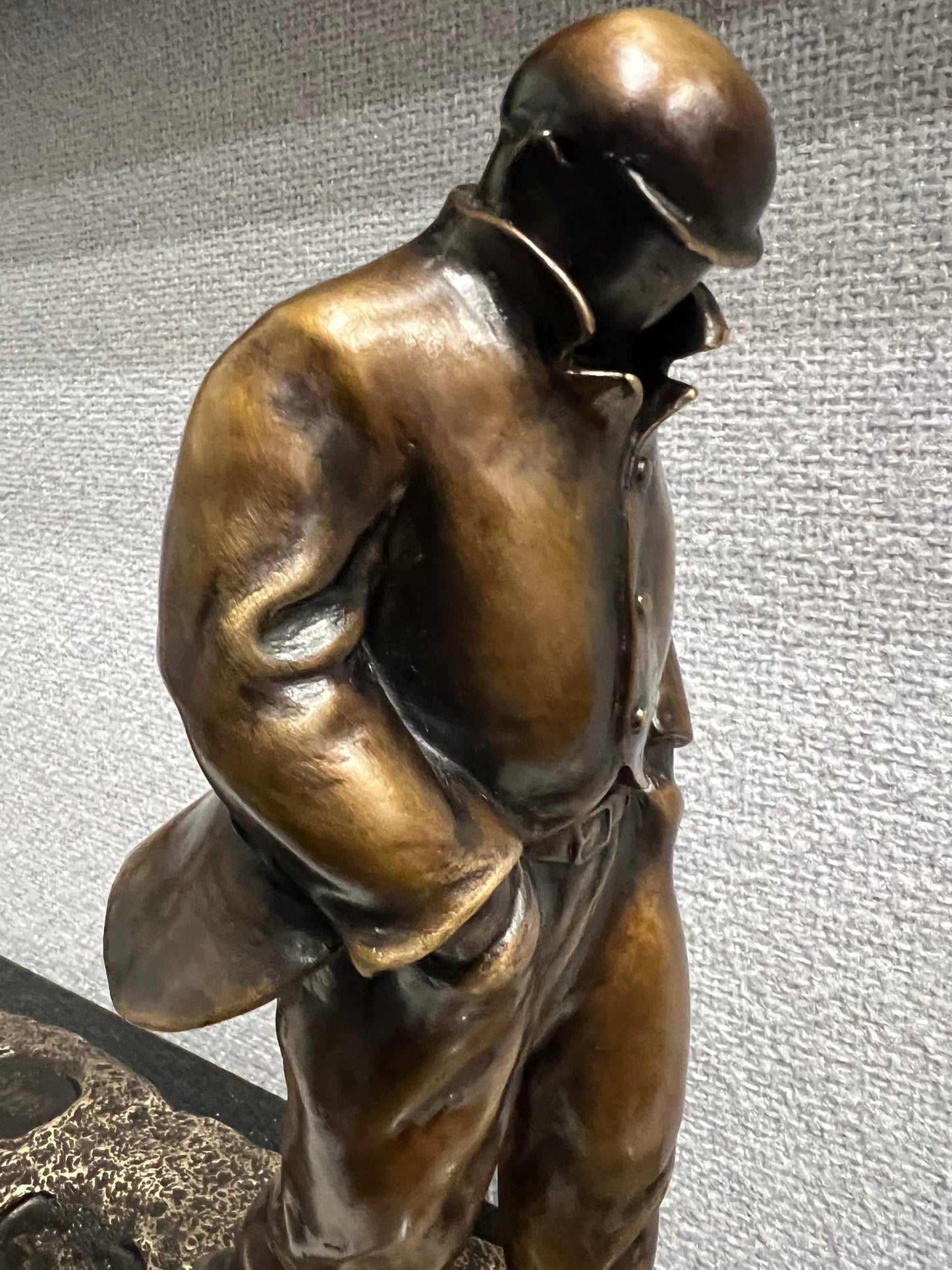 Mackenzie Thorpe Following In His Footsteps Bronze Sculpture - The Acorn Gallery, Pocklington