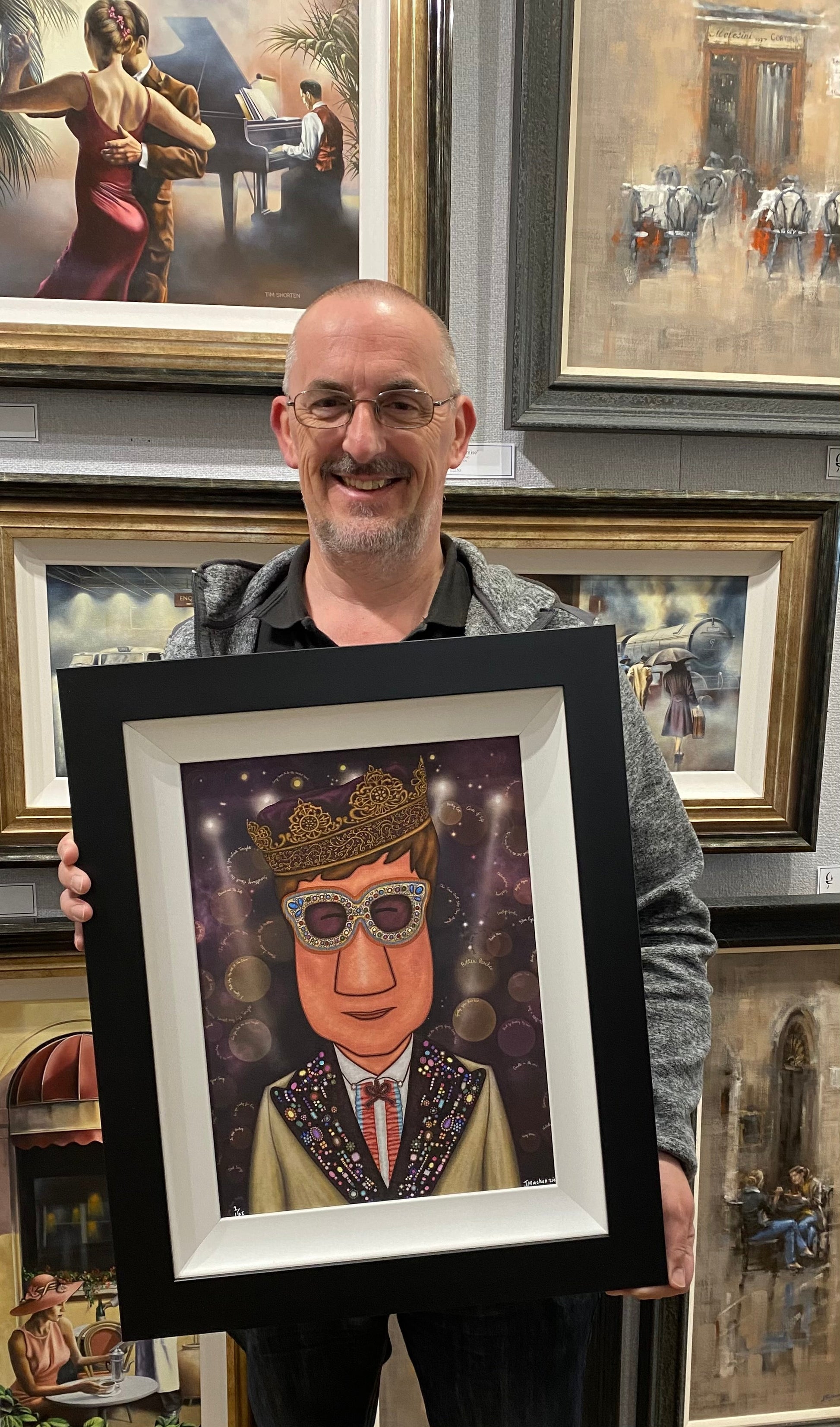 Jenny Mackenzie Elton John Canvas - The Acorn Gallery, Pocklington