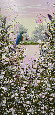 Keeping Watch (Kingfisher) Original by Mary Shaw *SOLD*